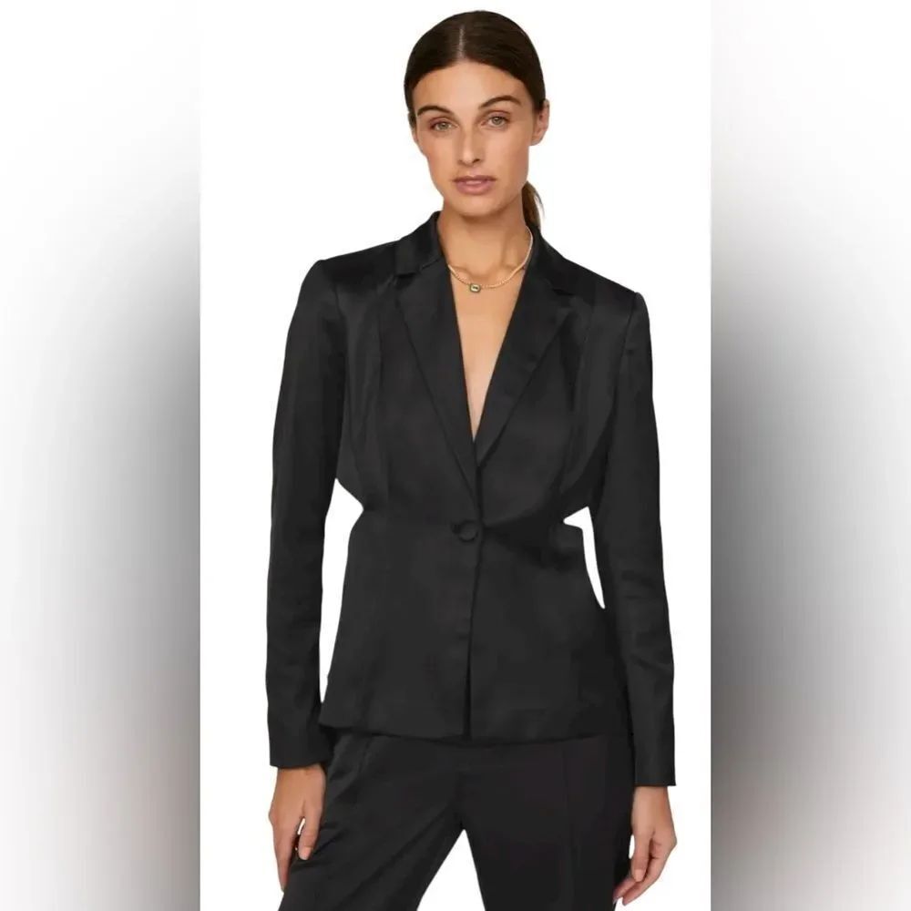 Donna Karan New York Cut-Out Tuxedo Jacket Size 8